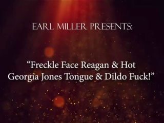 Freckle kasvot reagan & first-rate georgia jones kieleni & dildoja fuck&excl;