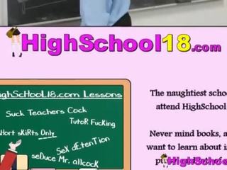 Daughter hides from dad and sucks teachers huge johnson