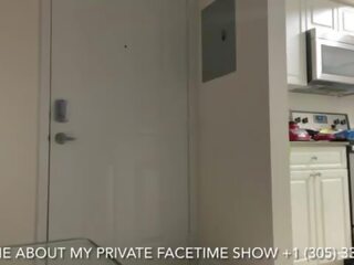 Delightful amateur teen tease the delivery man