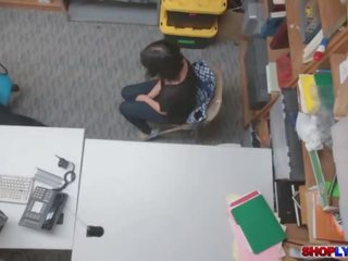 Officer whipped out his pecker for her to suck and fuck
