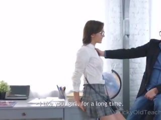 Tricky Old Teacher - Sweetie gives her teacher adult video satisfaction