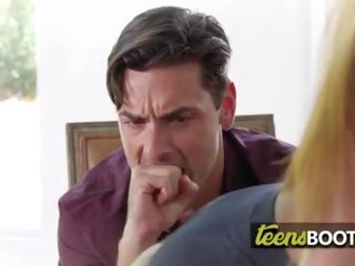 Sarah seduces sexually aroused boss into banging her cunt deep and hard