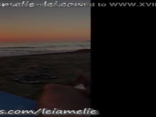 Public xxx film on the Beach - he couldn't last long while she is riding him&excl; Amelie Lei&comma; blonde&comma; Cowgirl&comma; Blowjob&comma; Cumshot&comma; Outdoor