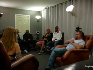 Gangbang Creampie - Lesbian seductress Electra Decides To Do A tremendous Interracial Gangbang&excl; Can The buddies Turn Her Over With Their Creampies In Her Pussy&quest;&quest;