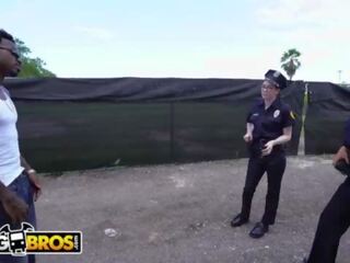 BANGBROS - Lucky Suspect Gets Tangled Up With Some groovy erotic Female Cops
