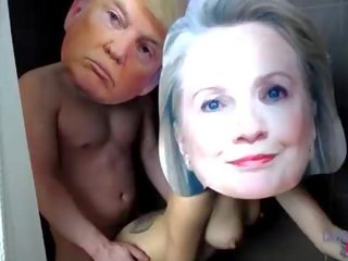 도널드 trump 과 hillary clinton 현실 연예인 더러운 영화 줄자 드러난 트리플 엑스