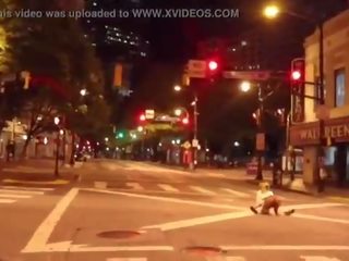 Clown gets penis sucked in middle of the street