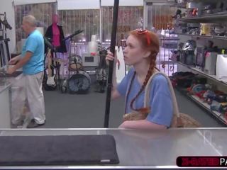 Superb redhead Dolly Little gets hammered by Shawns huge pecker