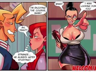 A very terrific teacher and crazy about sex&excl; Pervert x rated film Toons