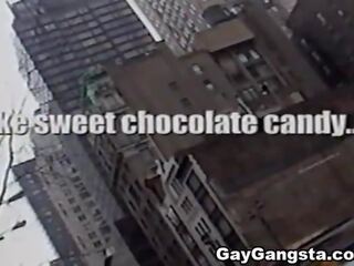 同性戀者 gangster 辦 一 深喉 口交 和 smashing 灰機